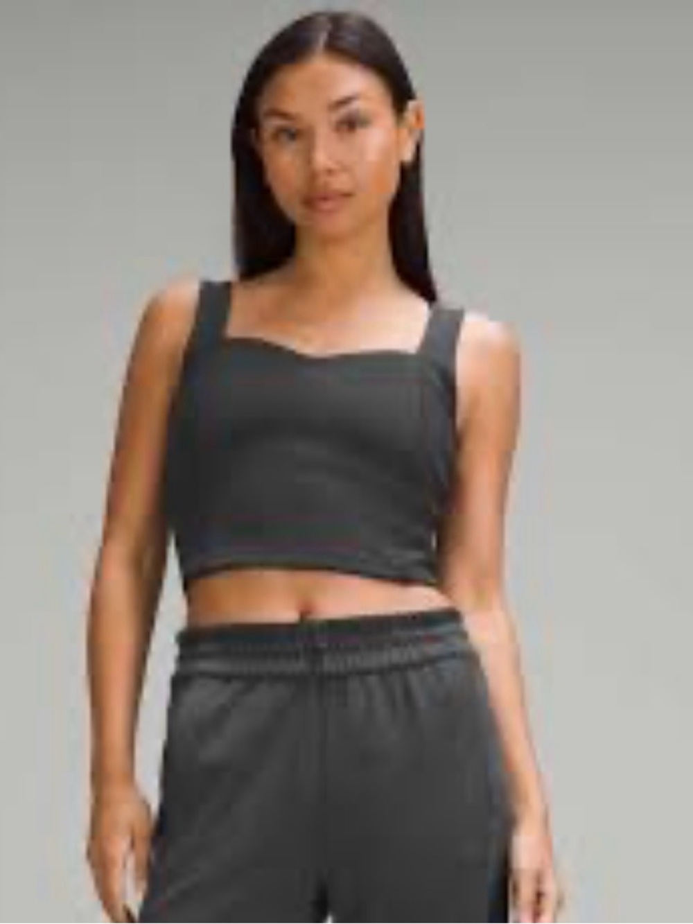 Lululemon Ribbed Softstreme Sweetheart Tank Top in Black Sz Small